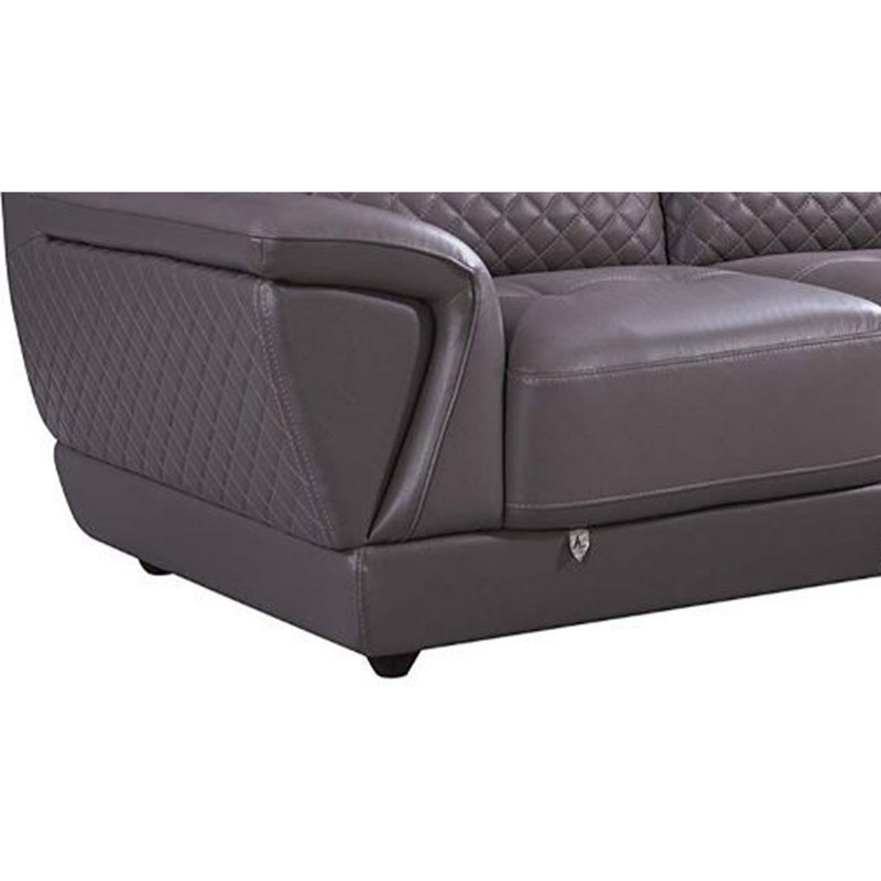 Causeuse en cuir Kopervik, Similicuir brun
