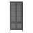 Large Metal Storage Cabinet Display Cabinet, Waffle-Grids Tempered Glass-785897833