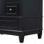 Meuble-lavabo de salle de bain 30 po avec lavabo, noir, matériau durable, porte à fermeture en douceur, 1 tablette de porte et 3 tiroirs, un et trois à l'intérieur