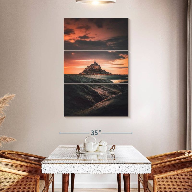 Adella enchanteur Mont Saint Michel, H 50 po x l 32 po