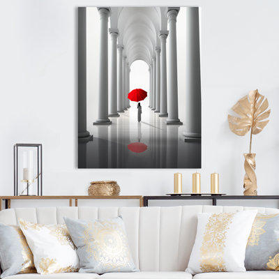 «The Red Umbrella Minimal Architecture I», reproduction sur toile