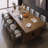 Industrial-style solid wood rectangular dining table-291805387