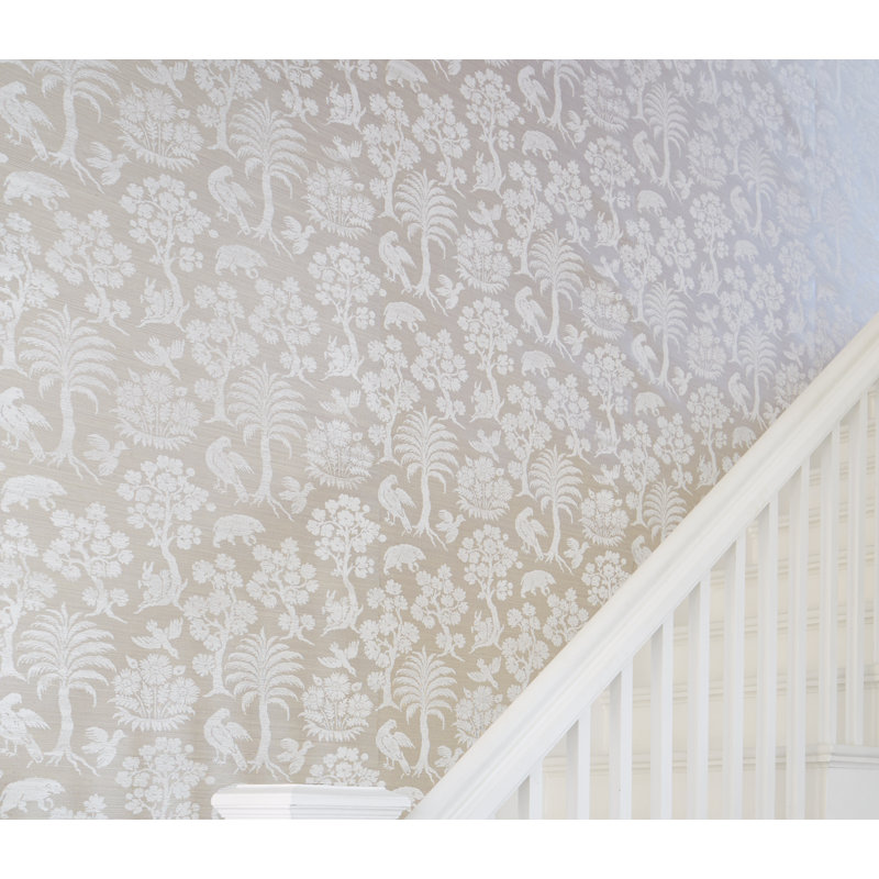 Woodland Silhouette Sisal Wallpaper, Mocha