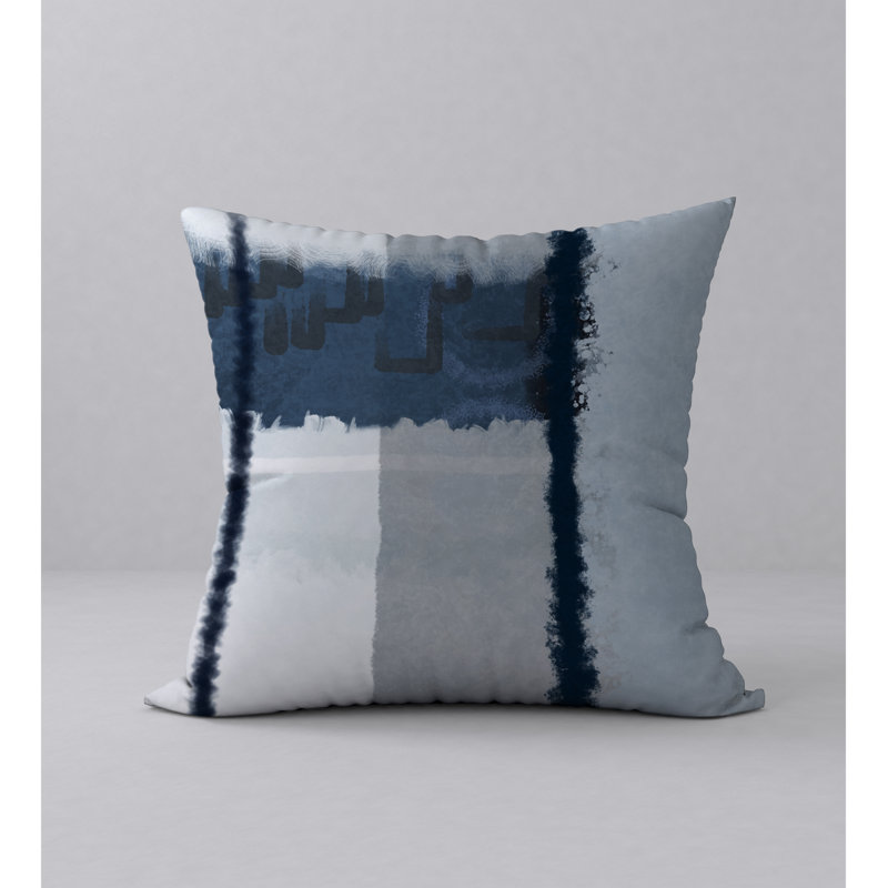 Abstract Throw Pillow, 18" H x 18" W