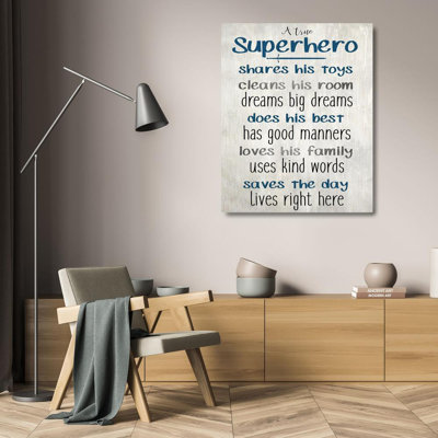Trinx Kimberly, Allen Gallery Wrapped Canvas Art Titled: A True Super Hero