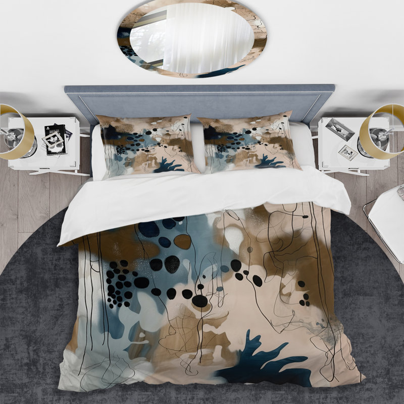 Ensemble de housse de couette en microfibre / polyester Blue Reflections II Bedding