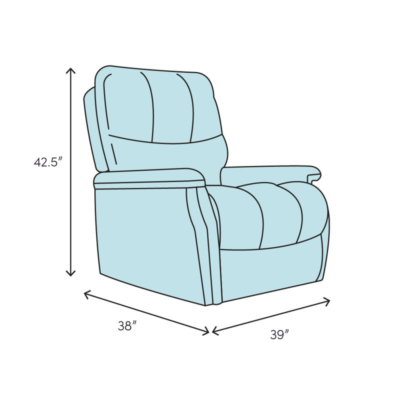 James Manual Leather Match Rocking Recliner, Walnut Leather Match