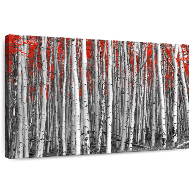 Forêt de bouleaux rouges Harnek, H 8 po x l 12 po