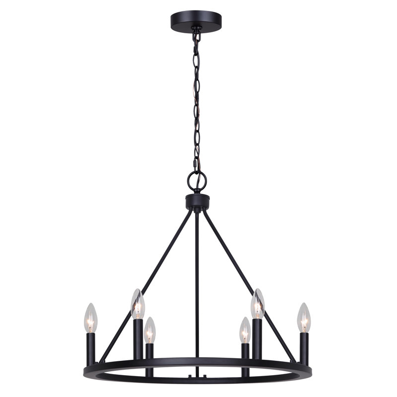Yamur 6 - Light Wagon Wheel Chandelier