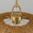 18'' 1-Light Hand-Woven Rattan Dome Pendant for Kitchen Island