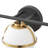 3 - Light Dimmable Vanity Light with Globe Glass Shades, Matte Black & Gold