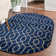 Glam Navy Blue Gold Area Rug