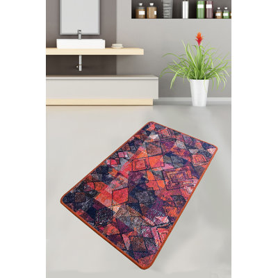 Antibacterial Bathmat, Non-Slip Design, 2.3 x 4.0 Feet | 100% Polyester, Pile Height: 0.4 Inches, 20.5 oz/sq ft | Machine Washable, Easy Care, Perfect for Bathroom Safety & Comfort | Durable & Stylish Home Essential