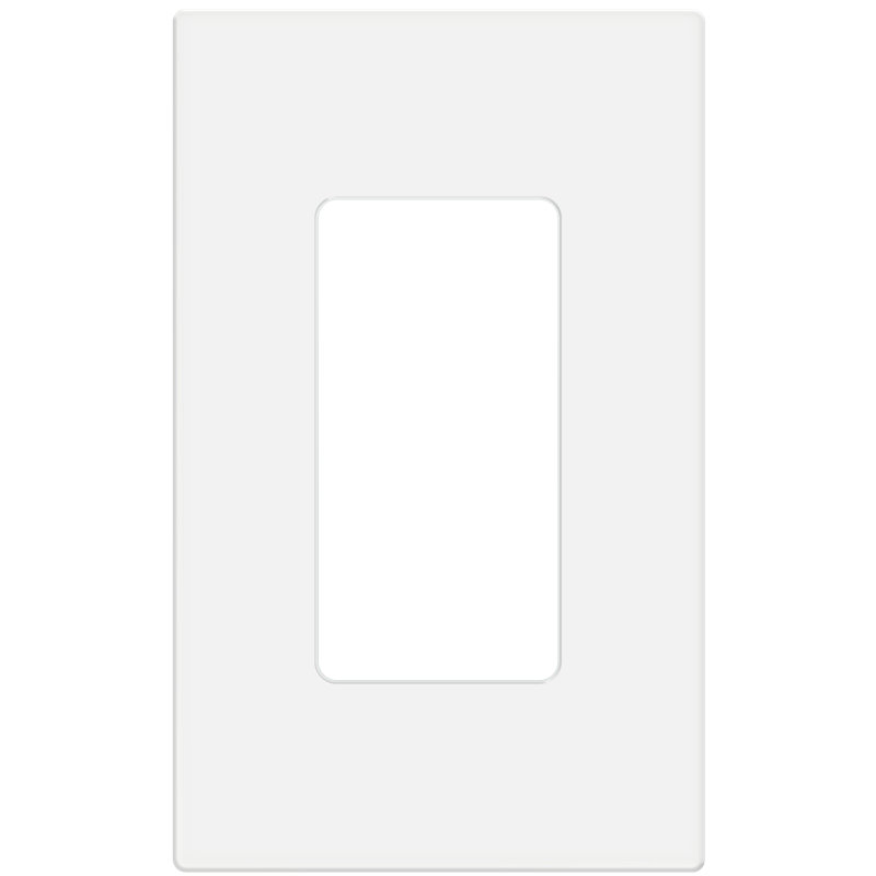Plaque murale décorative sans vis à 1 bande Enerlites - Blanc, Blanc, H 4,68 po x L 2,93 po, 20
