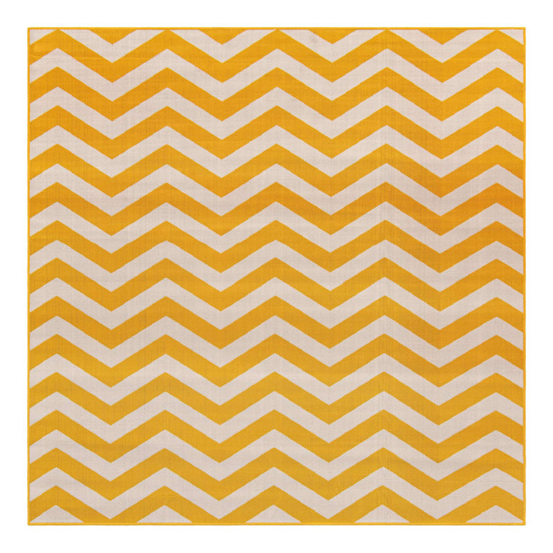 Chevron Indoor / Outdoor Rug, Square 7'10"