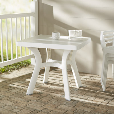 Makena Square Outdoor Dining Table With Umbrella Hole , 31'' in. W 31'' in. D
