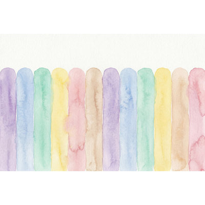 Papier peint blanc sur fond blanc avec aquarelle amovible