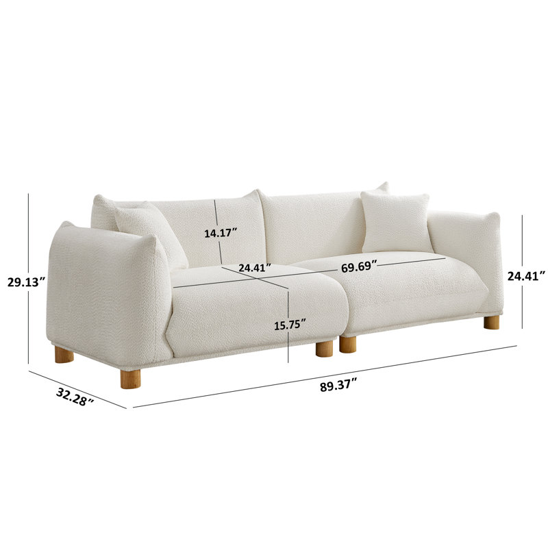 Canapé Atis, Boucle blanc