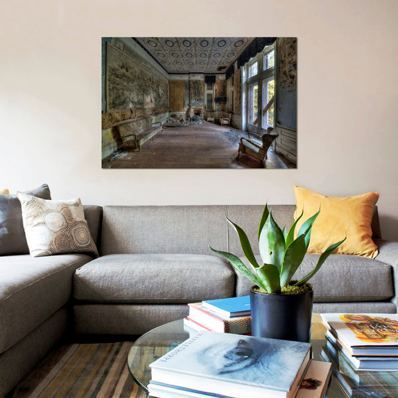«Hotel Rouge III», reproduction de photo sur toile, H 8 po x l 12 po x P 0,75 po, Toile tendue, Pas de tapis