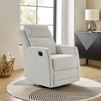 Caleya Modern Ergonomic Swivel Rocker Manual Recliner by Wade Logan