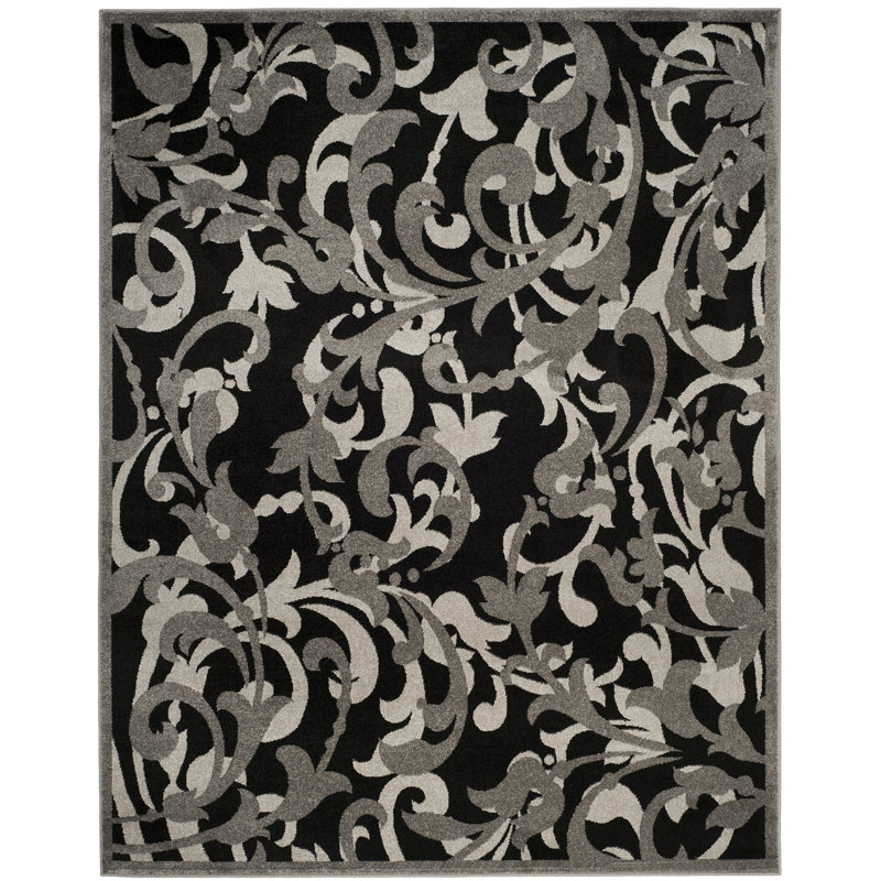 Tapis gris anthracite / gris clair Ammundsen, Rectangle 6 pi x 9 pi
