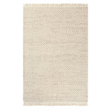 Wool Chevron Area Rug in Taupe