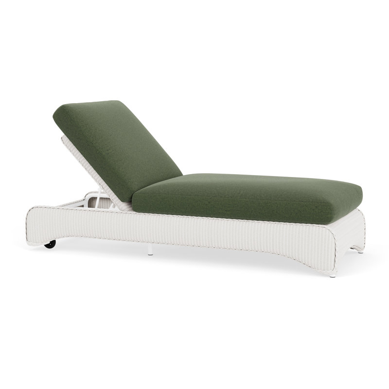 Loom Outdoor Chaise Lounge, White, Friendly Carnival
