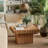Modern Square Fluted Solid Wood Coffee Table
