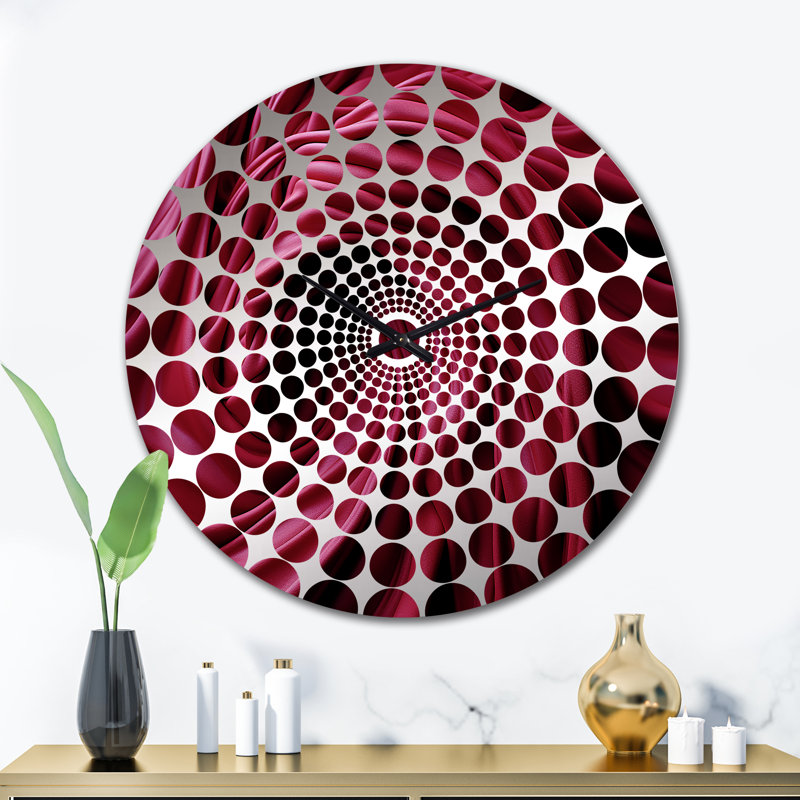 Devotia - Abstract Spirals Wall Clock, Extra Large