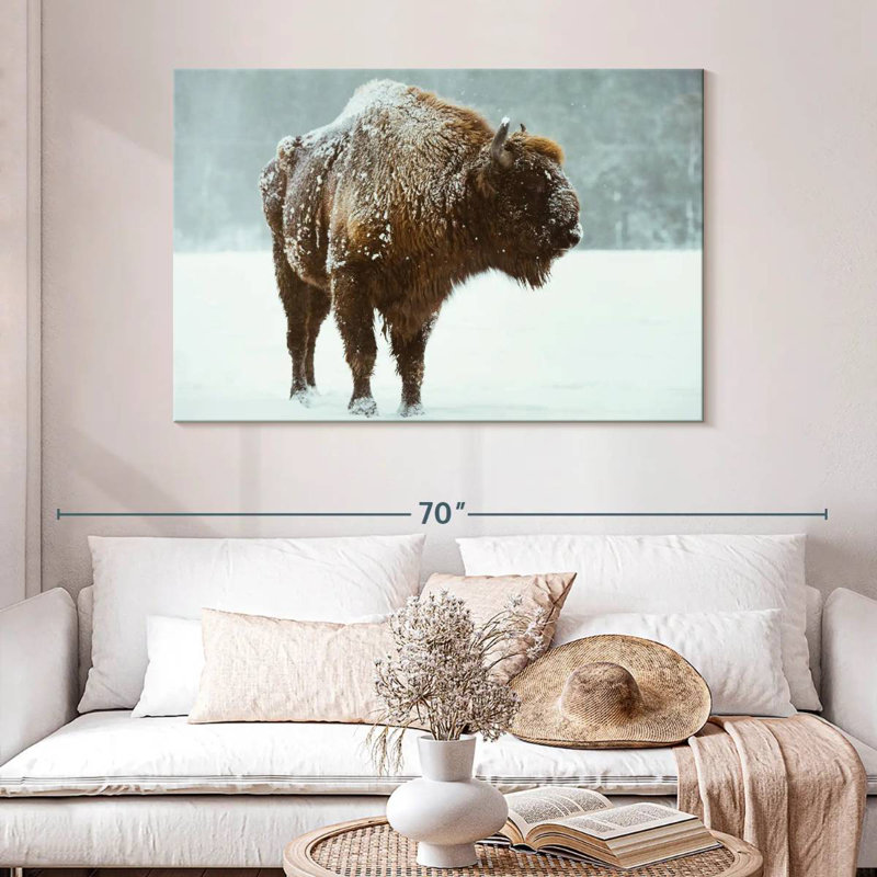 Brampt Snow Bison, 32" H x 48" W