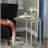 Weathered Oak and Chrome Side Table