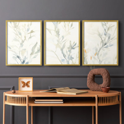 Floral Study  Series  CLXXXVI  -Set Of 3 Framed Giclee Prints -Ready to Hang