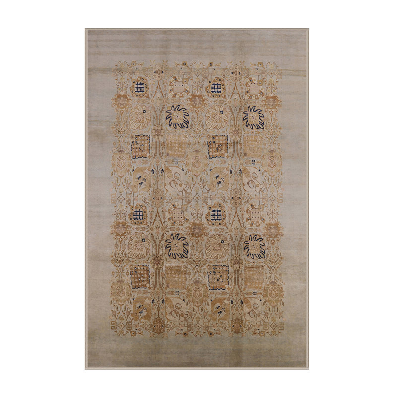 Tapis oriental beige / gris, Rectangle 4 pi x 6 pi