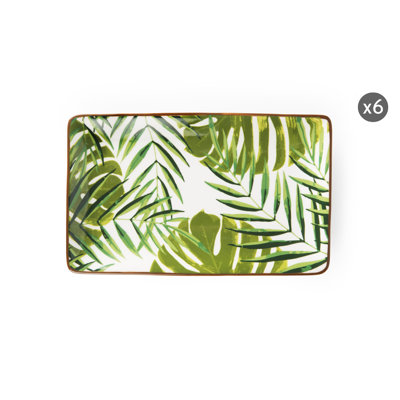 Excelsa Foliage Ceramic Platter