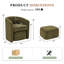 Fauteuil demi-tonneau rembourré moderne de 28 po avec repose-pieds Braedin-23245578