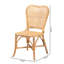Chaise d'appoint en rotin brun naturel Pineapple