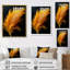 Plume orange élégante sur toile-91386512-91386517