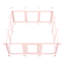 Boîte de mise bas pour chien avec fenêtre transparente pour chien très grand 60 po x 59 po x 23 po