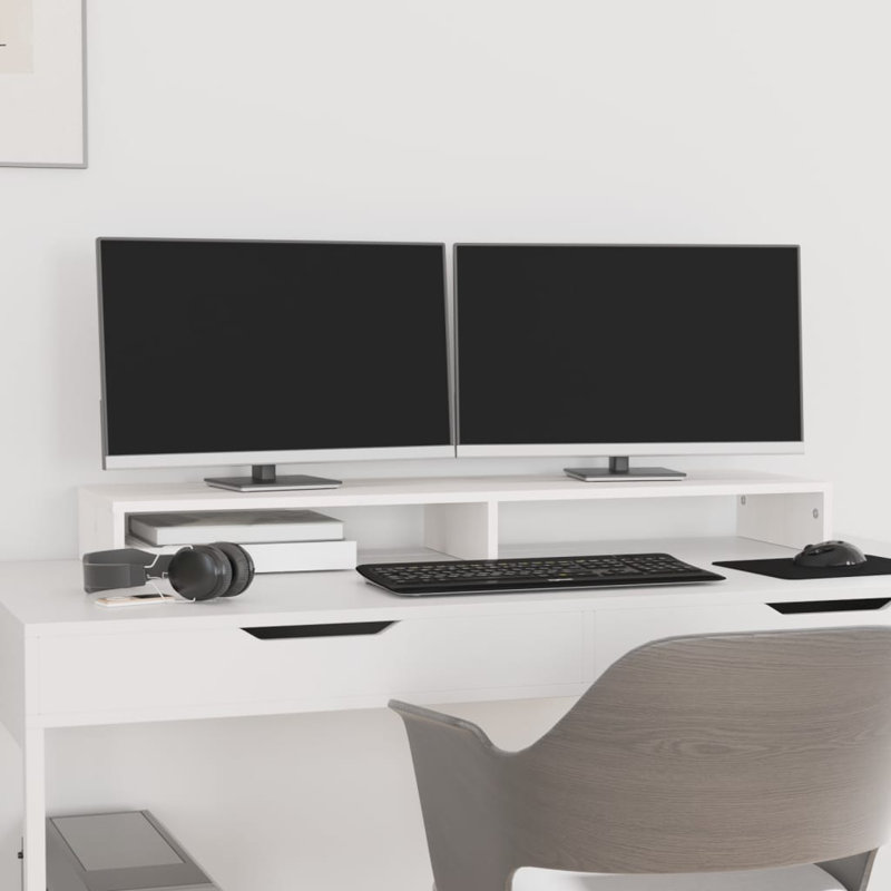Support pour écran 39,4 x 10,6 x 3,9 pouces vidaXL, Blanc