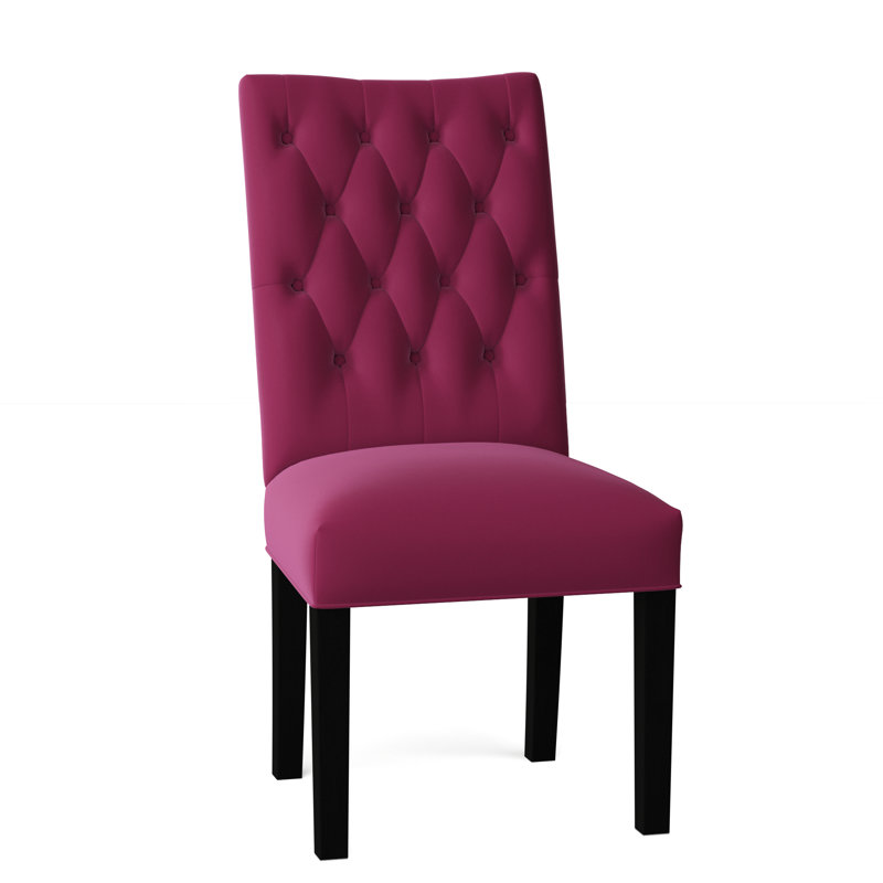 Chaise parsons capitonnée de 17 po de large Lucy, Rose Klein, Naturel