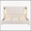 Structure de lit rembourrée avec tête de lit haute à oreilles, lampe de lecture réglable et port USB, beige-812424349
