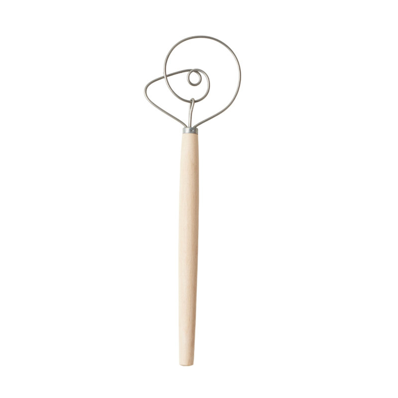 Danish Dough Whisk, Beechwood