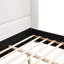 Lit tapissier en tissu blanc KING