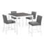 Ensemble de table 5 pièces à hauteur de comptoir avec 4 chaises, ensemble de table à hauteur de comptoir pour 4 avec chaises, ensemble de table à hauteur de comptoir en bois pour la cuisine, la salle à manger et deux tons