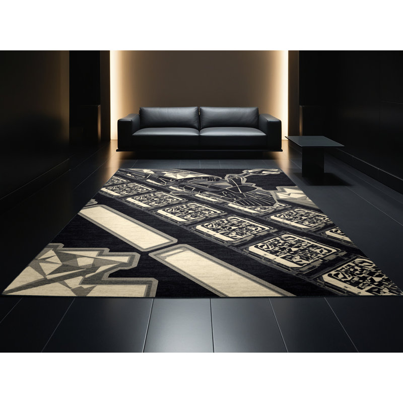 Tapis industriel gris doux et moelleux Eddleman, 8 x 12
