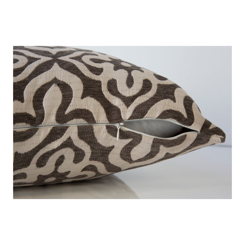 Pillows, 18 X 18 Square, Insert Included, Accent, Sofa, Couch, Bedroom, Polyester, Taupe Abstract
