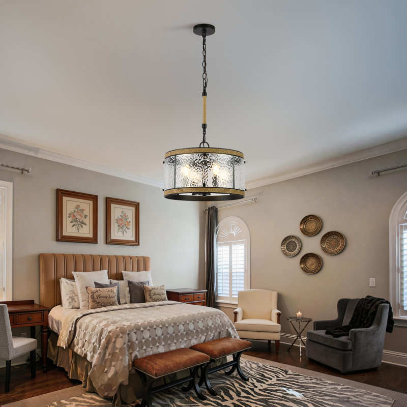 3-Light Framhouse Drum Chandelier