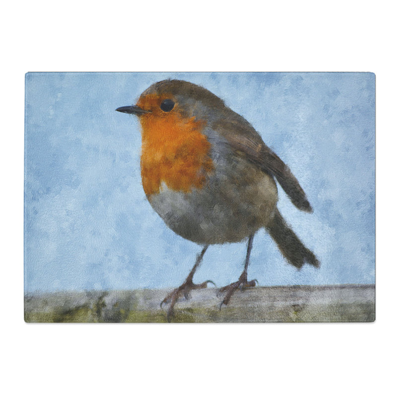 Robin Bird Vol.1 Painting Chopping Board, 0.4cm H x 28.5cm W x 39cm L