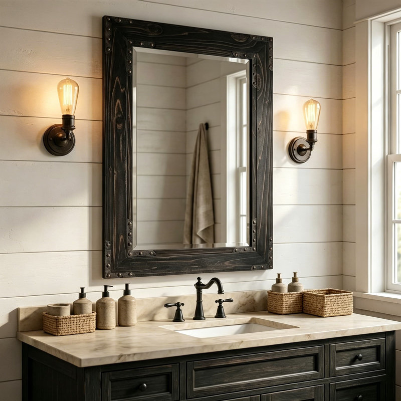Miroir de salle de bain Farmhouse