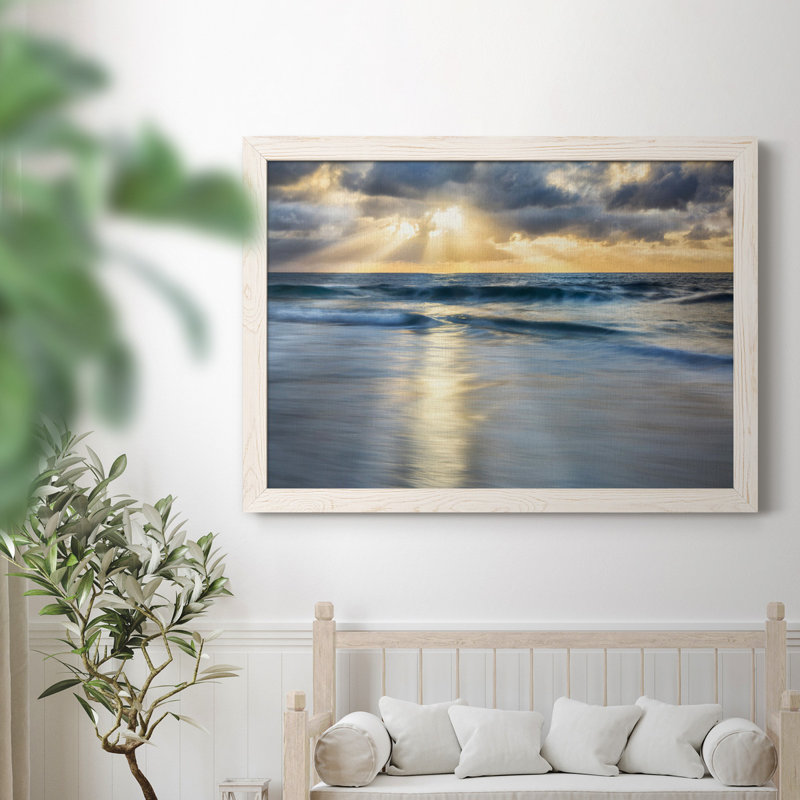 Cloudscape Shore - Photographie de cadre photo sur toile, H 31 po x l 44 po x P 0,75 po, Blanc